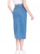 Denim midi skirt with buttons azul (XS-XXL)