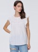 Striped blouse with lace blanco (M-L-XL-XXL)