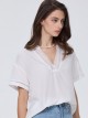 Flowing blouse with lace blanco (M-L-XL-XXL)