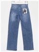 Jeans mom fit cintura elástica azul (XS-XL)