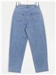 Jeans slouchy tiro alto azul (XS-XL)