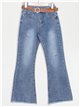 Belted flare jeans azul (XS-XL)