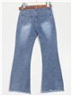 Jeans flare cinturón azul (XS-XL)