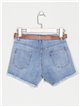 Ripped denim shorts with belt azul (S-XXL)