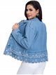 Embroidered floral denim shirt azul (S-XXL)