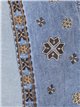 Embroidered denim waistcoat azul (S-M-L-XL)