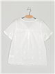 Blusa bordada florecitas blanco (M-L-XL-XXL)