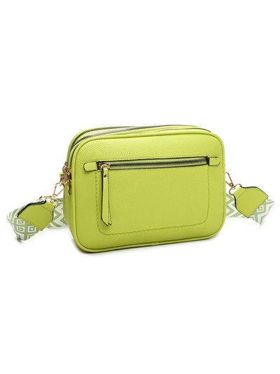 Crossbody bag with handle detail green