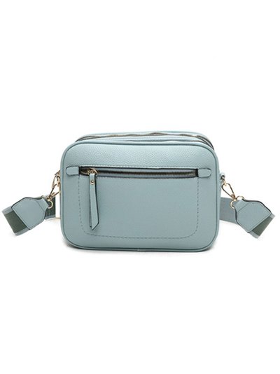 Crossbody bag with handle detail l.blue