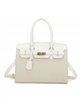 Contrast citybag with pendant white