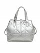 Quilted citybag silver