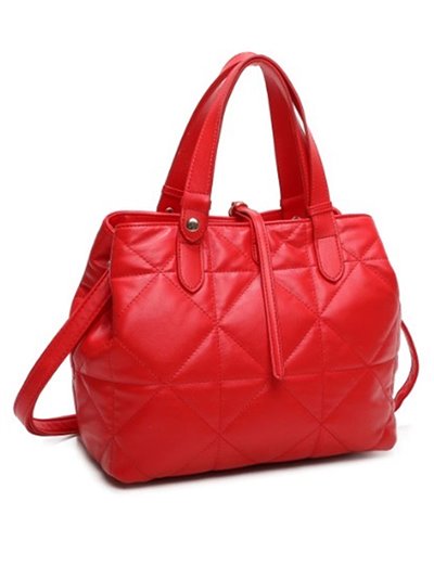 Quilted citybag red