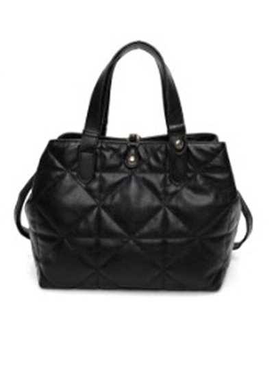 Quilted citybag black