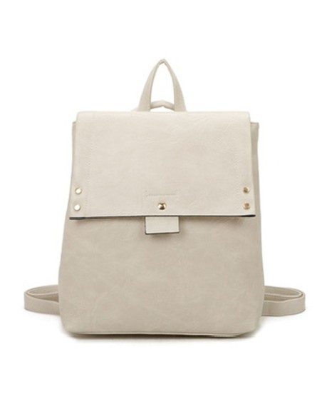 Mochila minimal solapa beige