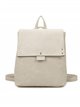 Minimal backpack with flap beige