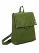 Minimal backpack with flap green