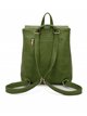 Minimal backpack with flap green