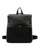 Minimal backpack with flap black