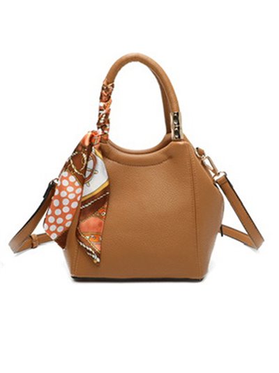 Citybag with scarf brown