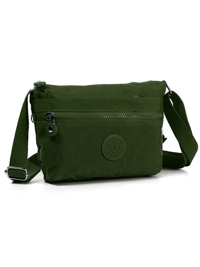 Nylon crossbody bag green