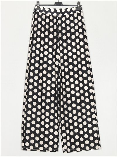 Flowing polka dot trousers negro