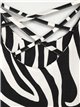 Flowing zebra print blouse negro