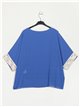 Plus size round neck blouse azulon