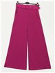 Belted elastic palazzo trousers buganvilla