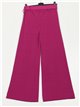 Belted elastic palazzo trousers buganvilla