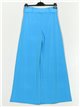 Belted elastic palazzo trousers celeste