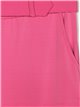 Belted elastic palazzo trousers fucsia