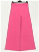Belted elastic palazzo trousers fucsia