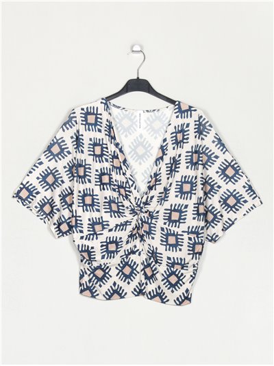 Flowing blouse with knots marino