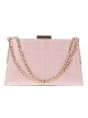 Clutch fiesta rafia cadena rosa