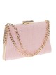 Clutch fiesta rafia cadena rosa