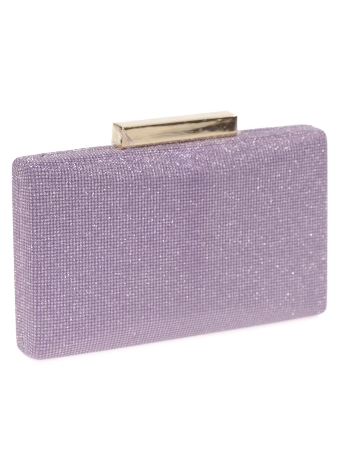 Clutch fiesta metalizado morado