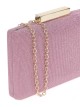 Shiny fabric clutch fucsia