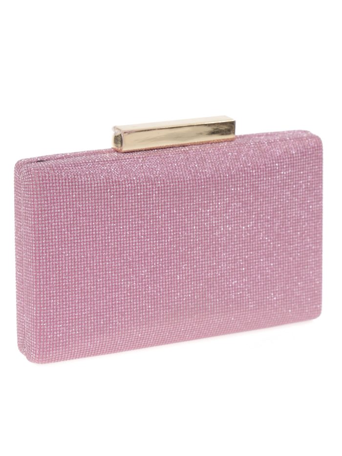 Fuchsiafarbene metallische Partyclutch