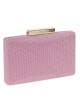 Shiny fabric clutch fucsia