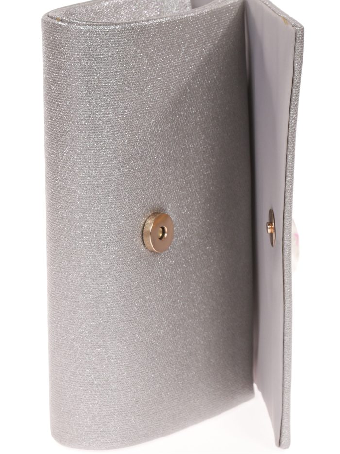 Graue Kunstleder-Partyhandtasche