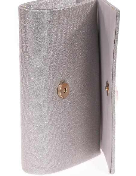 Cartera fiesta polipiel gris