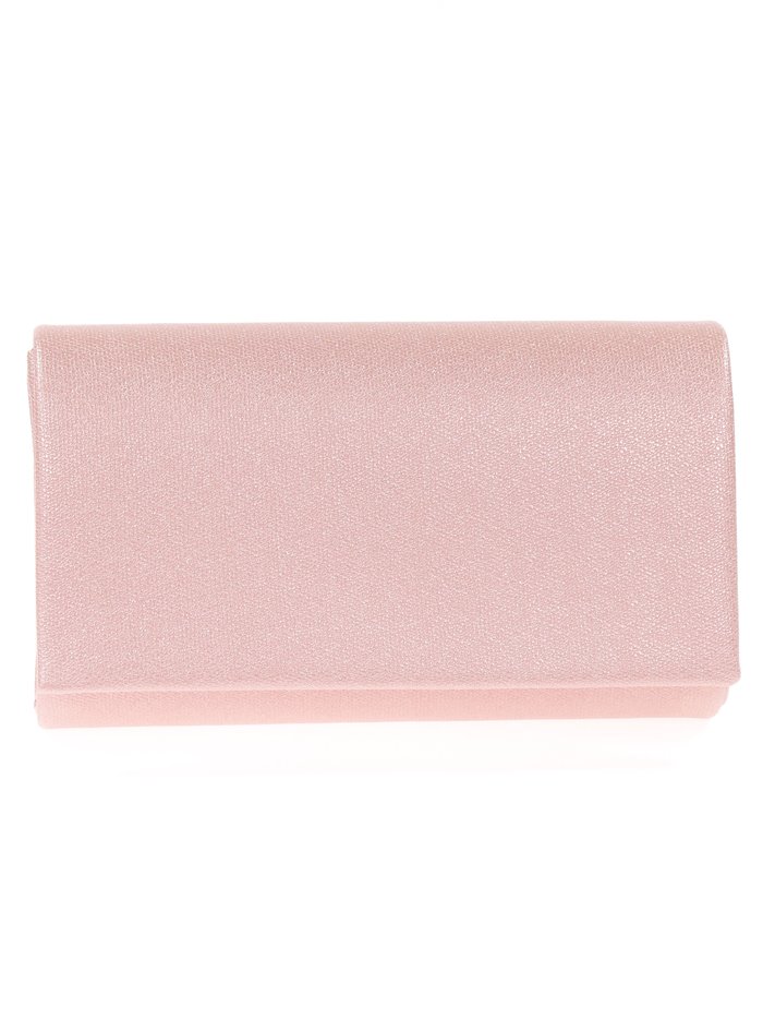 Faux leather clutch rosa