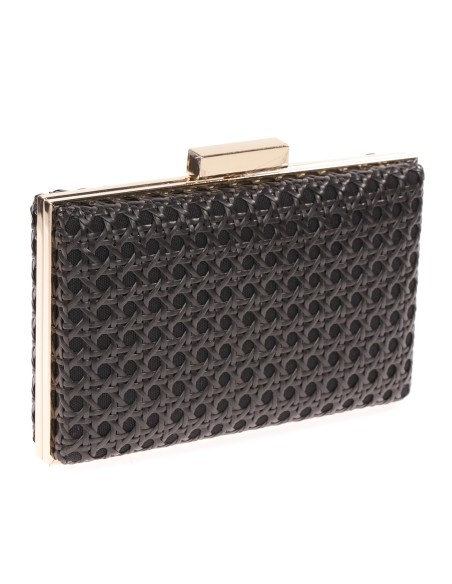Clutch fiesta rafia negro