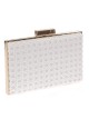 Clutch fiesta rafia blanco