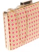 Clutch fiesta rafia fucsia
