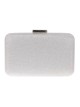 Shiny fabric clutch plata