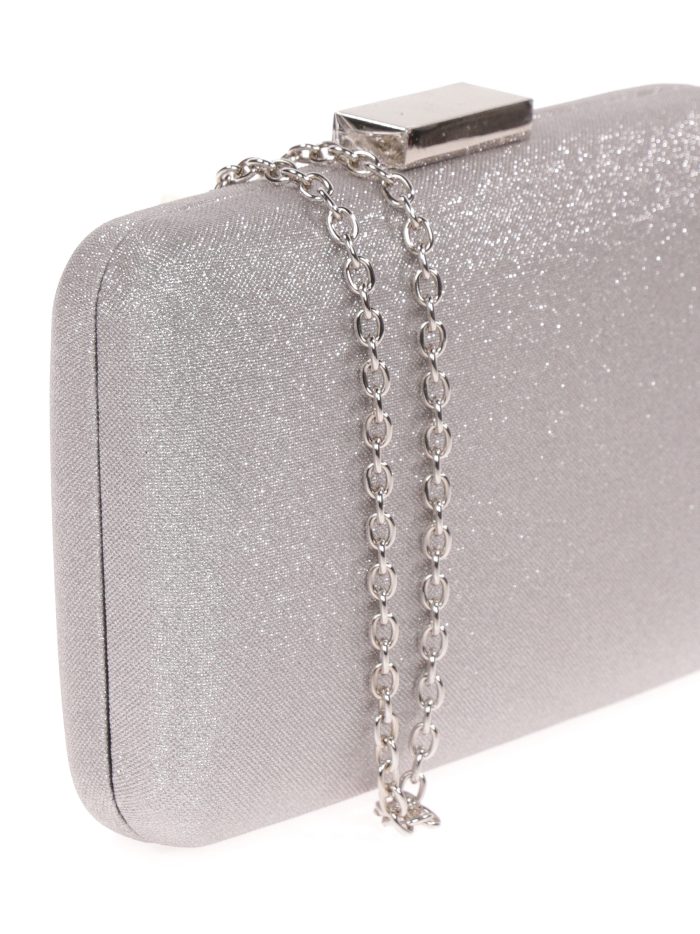 Clutch fiesta metalizado gris