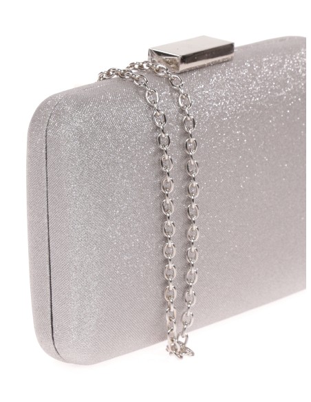 Clutch fiesta metalizado gris
