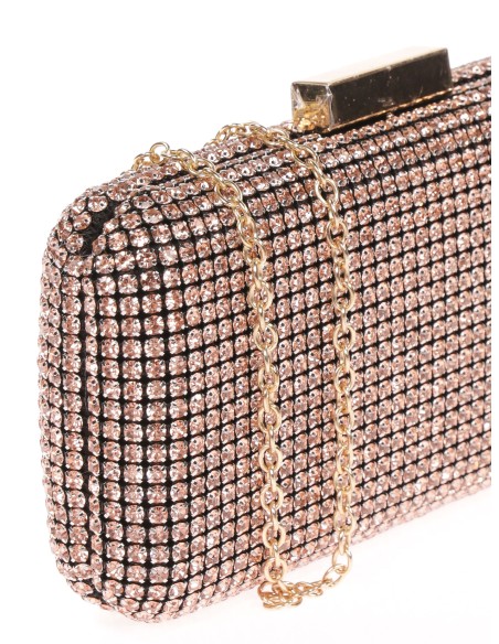 Clutch fiesta pedrería champan