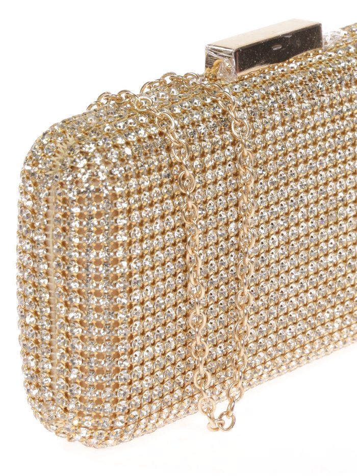 Clutch fiesta pedrería oro-claro
